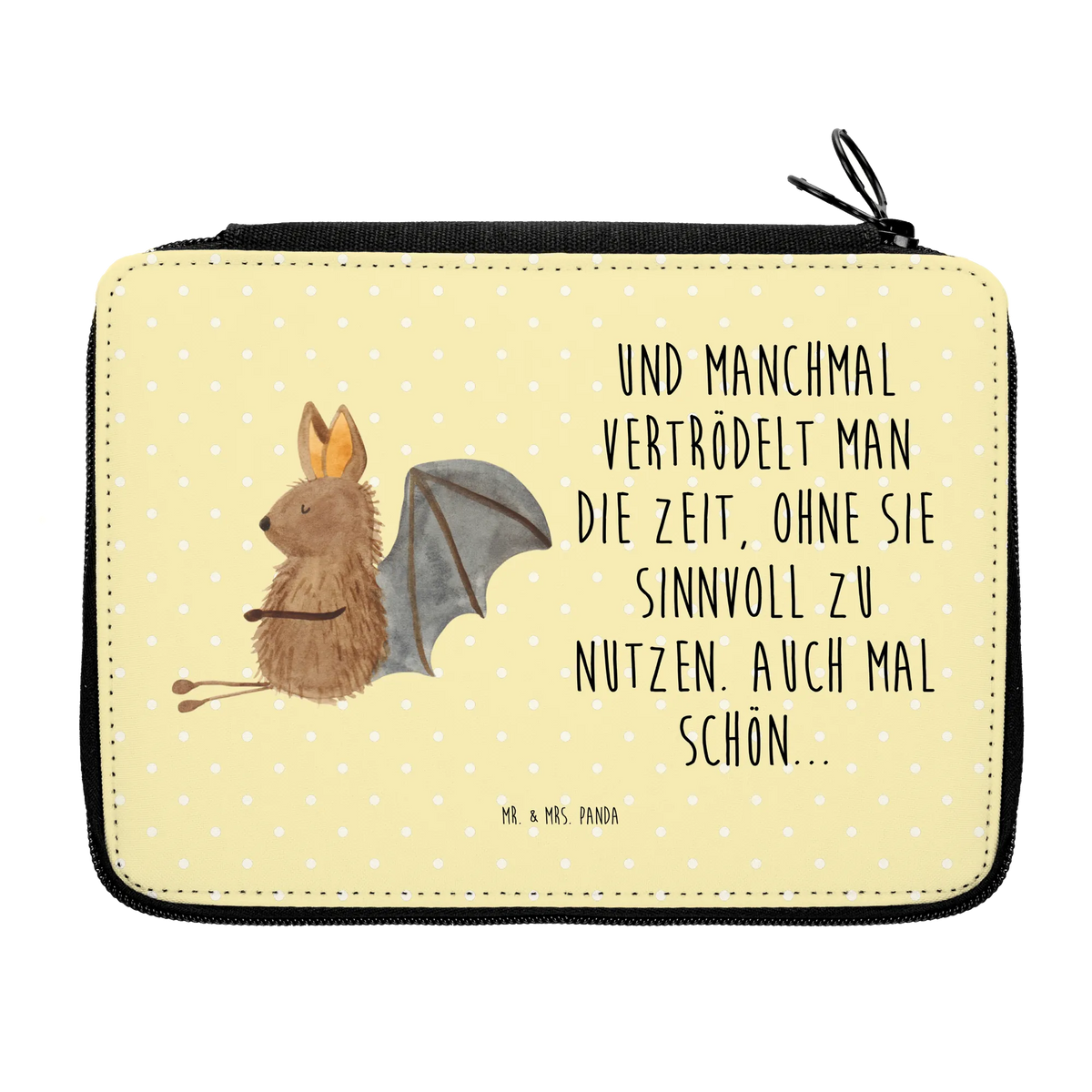 Leather folder bat Sit enrolment, primary school, pencil bag, pupil, child, pencil case, gift, school, motif, pen roll, small animals, cute, funny, cute animal motives, hand drawn, small world, funny sayings, good mood, happy, gifts, gift ideas, special gifts, animal lover, card, motivation, bats, bat, relax
