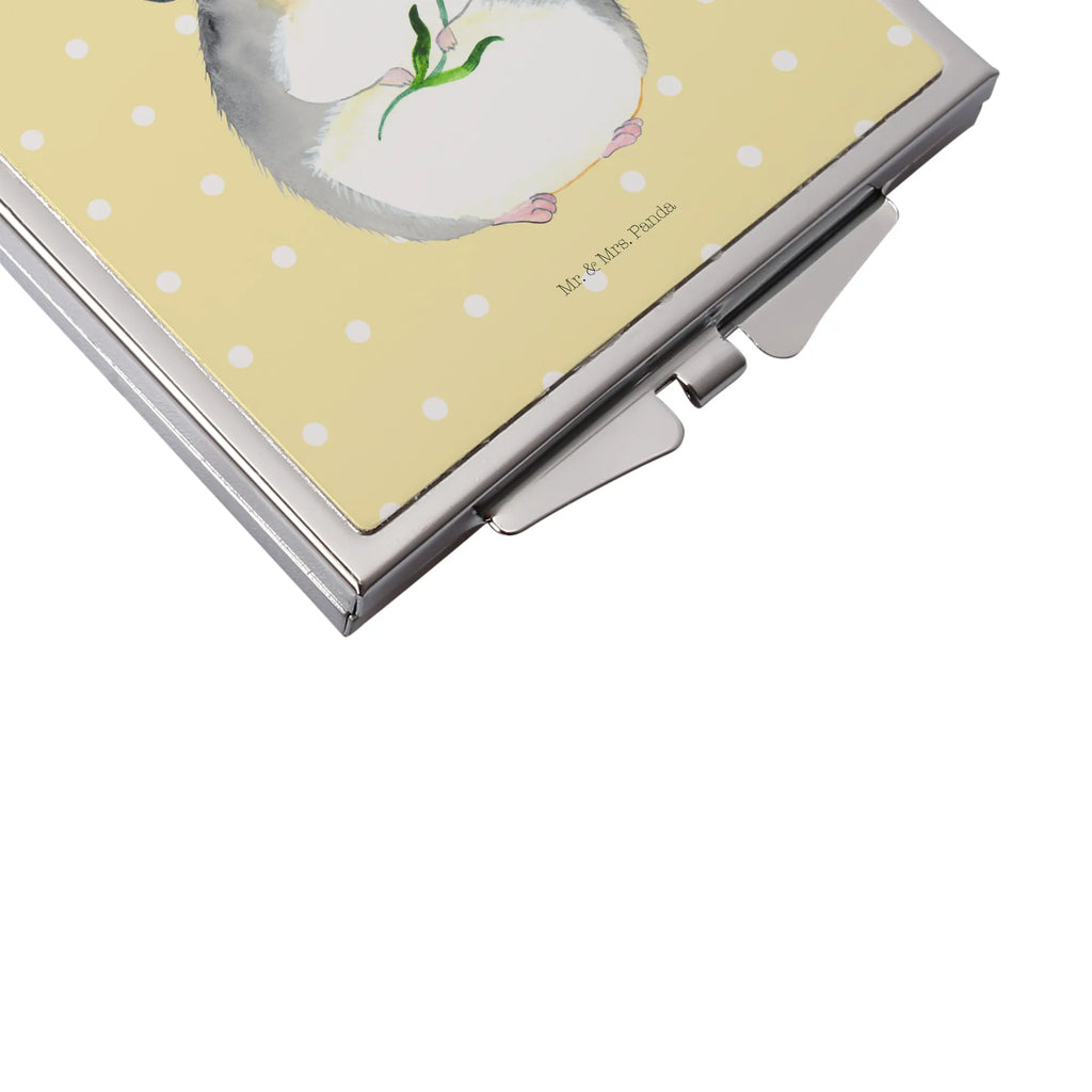 Handbag mirror chinchilla flower mirror, make up, silver, square, handbag, make-up mirror, small animals, cute, funny, cute animal motives, hand drawn, small world, funny sayings, good mood, happy, gifts, gift ideas, special gifts, animal lover, card, chaos, happiness, chinchilla, office, heartache, grief, depression, being sad, chinchillas, office life