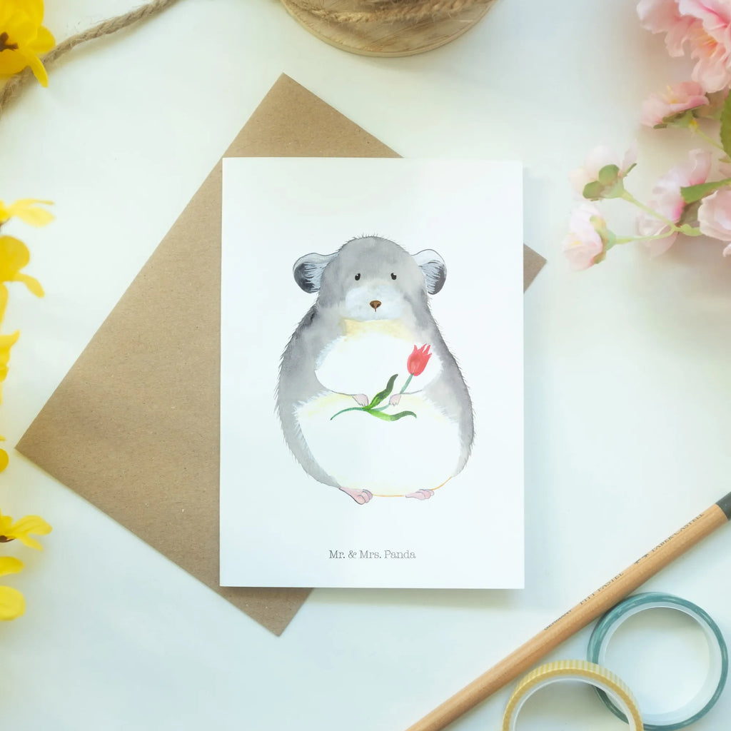 Grußkarte Chinchilla Blume hochzeitskarten, glückwunschkarten, osterkarte, dankeskarten, kommunionskarte, babykarte, Glückwunschkarte, Beileidskarte, Motivkarte, Klappkarte, Grußkarten, osterkarten, abiturkarte, Grußkarte, neujahrskarte, einladungskarten, valentinstagskarte, genesungskarte, firmungskarte, spruchkarte, jubiläumskarte, vatertagskarte, weihnachtskarten, Lustige Sprüche, Tiere, Tiermotive, Gute Laune, Liebeskummer, Chinchillas, Depressionen, Chinchilla, Büroalltag, Büro, Chaos, traurig sein, Glücklichsein, Kummer