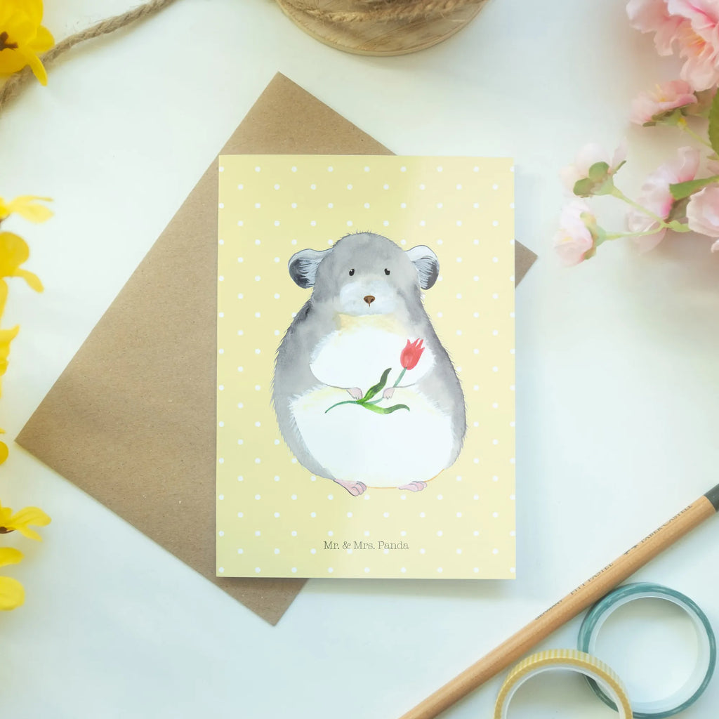 Grußkarte Chinchilla Blume hochzeitskarten, glückwunschkarten, osterkarte, dankeskarten, kommunionskarte, babykarte, Glückwunschkarte, Beileidskarte, Motivkarte, Klappkarte, Grußkarten, osterkarten, abiturkarte, Grußkarte, neujahrskarte, einladungskarten, valentinstagskarte, genesungskarte, firmungskarte, spruchkarte, jubiläumskarte, vatertagskarte, weihnachtskarten, Lustige Sprüche, Tiere, Tiermotive, Gute Laune, Liebeskummer, Chinchillas, Depressionen, Chinchilla, Büroalltag, Büro, Chaos, traurig sein, Glücklichsein, Kummer