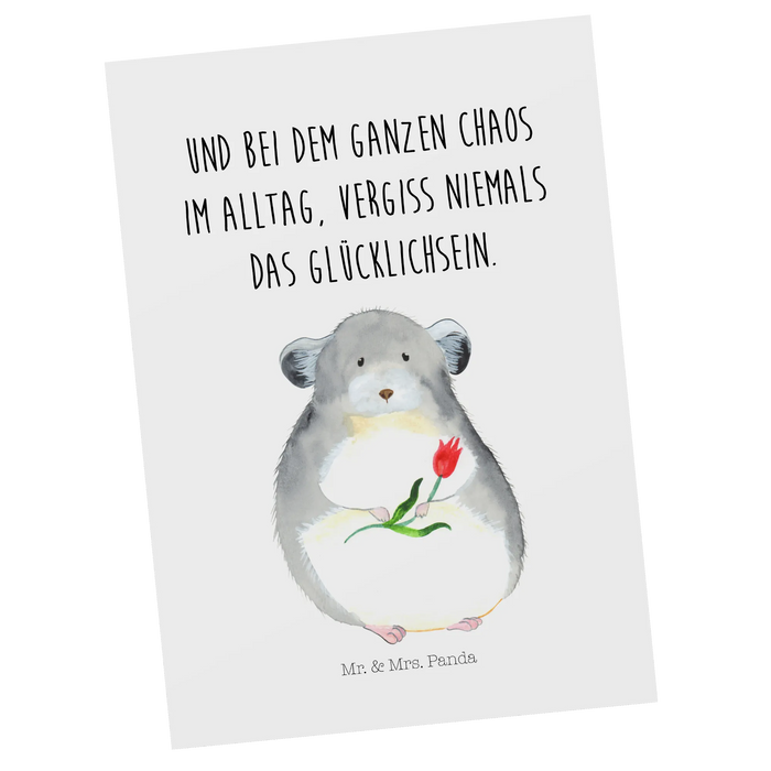 Postkarte Chinchilla Blume