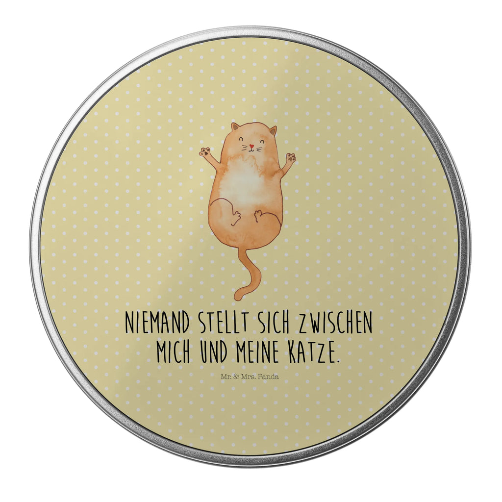 okrągła puszka z blachy kotka Przytulić Kot, motyw kotów, miłośnik kotów, dekoracje z kotami, przyjaciel kotów, entuzjasta kotów, produkty dla kotów, artykuły dla kotów, akcesoria dla kotów, pamiątki z kotami, produkty dla miłośników kotów, motywy kotów