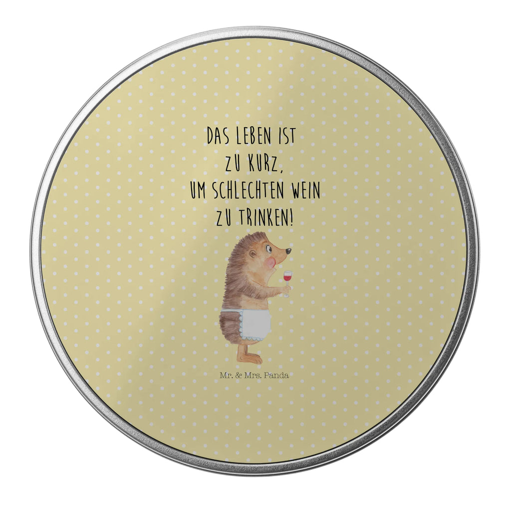 Round tin Hedgehog wine storage, gift box, tin can, tin, cookie tin, storage tin, small animals, cute, funny, cute animal motives, hand drawn, small world, funny sayings, good mood, happy, gifts, gift ideas, special gifts, animal lover, card, drinking wine, white wine, wine glass, hedgehog, gift wine lover, wine saying, wine decoration, gift wine drinker, red wine