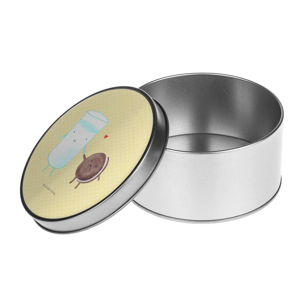Round tin milk biscuit cookie tin, storage tin, tin, tin can, storage, gift box, small animals, cute, funny, cute animal motives, hand drawn, small world, funny sayings, good mood, happy, gifts, gift ideas, special gifts, animal lover, card, Milk, coffee, biscuit, romantic, cookies, motif sweet, milk, cookie, invitation breakfast, perfect couple