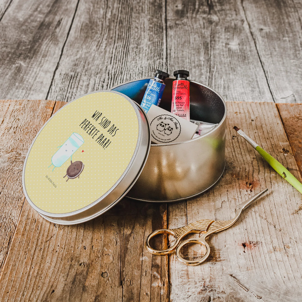 Round tin milk biscuit cookie tin, storage tin, tin, tin can, storage, gift box, small animals, cute, funny, cute animal motives, hand drawn, small world, funny sayings, good mood, happy, gifts, gift ideas, special gifts, animal lover, card, Milk, coffee, biscuit, romantic, cookies, motif sweet, milk, cookie, invitation breakfast, perfect couple