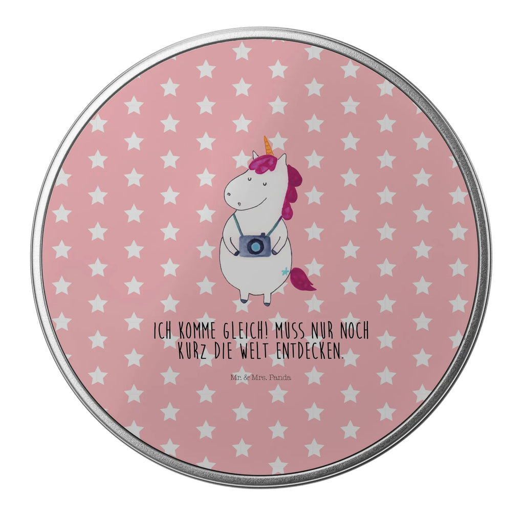 Round tin unicorn photographer Runde Blechdose, Metallbox, Vorratsdosen, runddose, Aufbewahrungsbox, runde keksdosen, geschenkdosen, runde blechdosen, metallboxen, Geschenkdose, runde dosen, Dose, plätzchendosen, Blechdose Rund, Aufbewahrungsdose, plätzchendose, dosen, metalldosen, Metalldose, Runde Dose, Vorratsdose, runddosen, gebäckdose, blechdosen, Keksdose, runde keksdose, gebäckdosen, Blechdose, Metalldose Rund, Aufbewahrungsdosen, keksdosen, Unicorn, Einhorn, Einhörner, Einhorn Deko, Reisen, Weltenbummler, Fotografie, Kurztrip, Städtereise, Reise, Tourist, Weltreise, Kamera, Fotograf, Urlaub