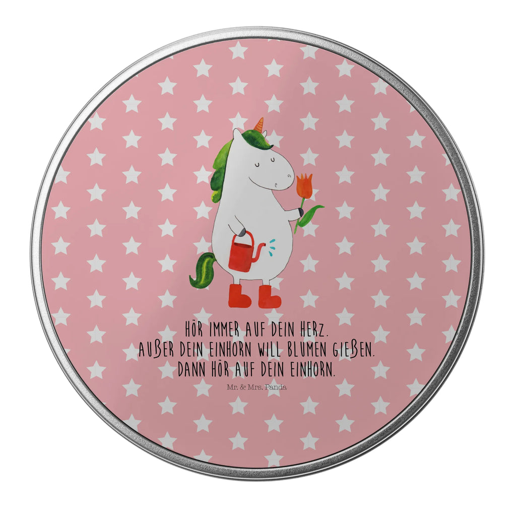 Round tin unicorn gardener storage tin, gift box, tin can, storage, cookie tin, tin, unicorn, unicorns, gardener gift, Watering-Can, Unicorn, Girlfriend gift, Flower, garden, gardener present