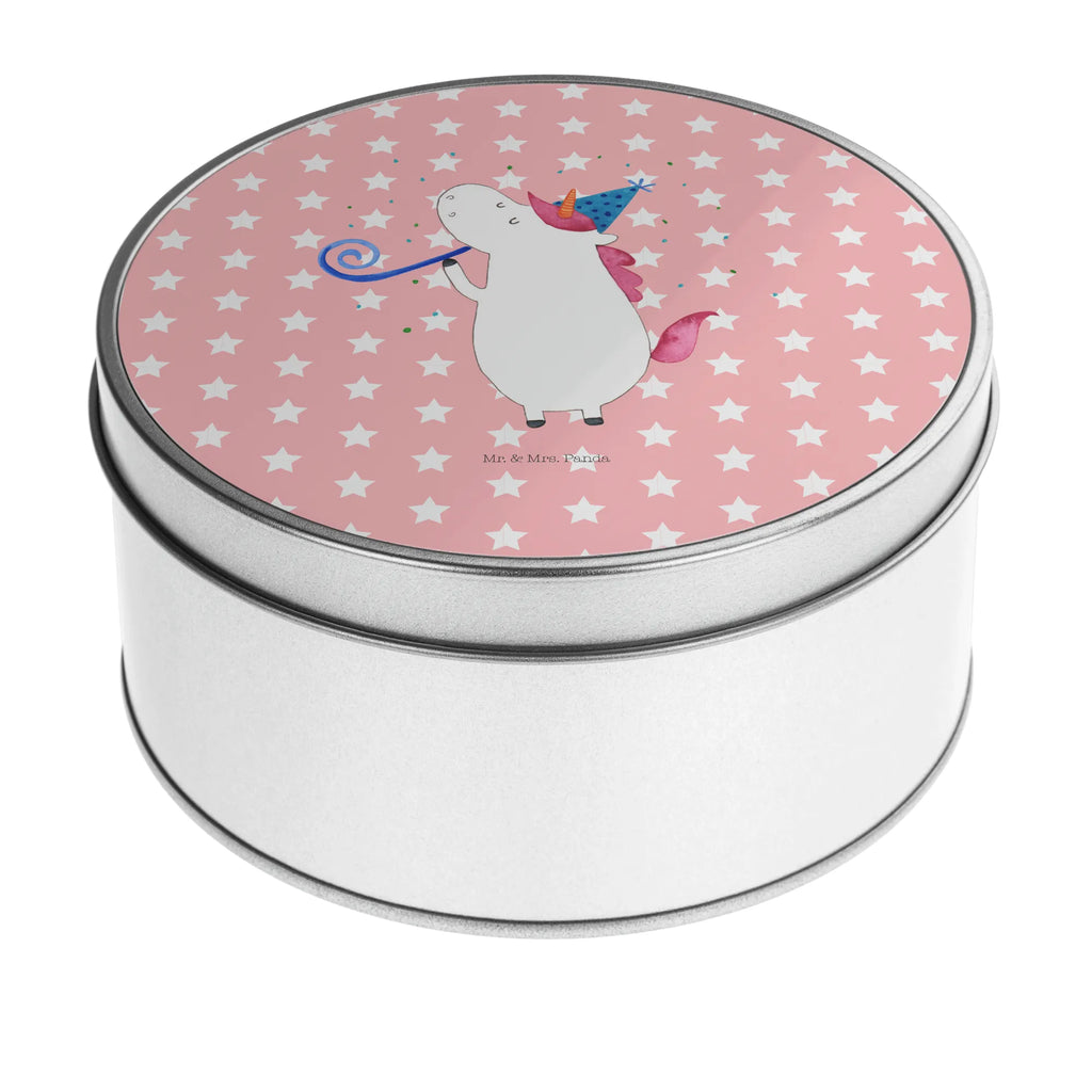 Round tin unicorn party storage tin, gift box, tin can, storage, cookie tin, tin, unicorn, unicorns, Disco, Confetti, Club, Unicorns, Celebration, Alcohol, Birthday, birthday, Birthday present, Feast, Glitter, Party