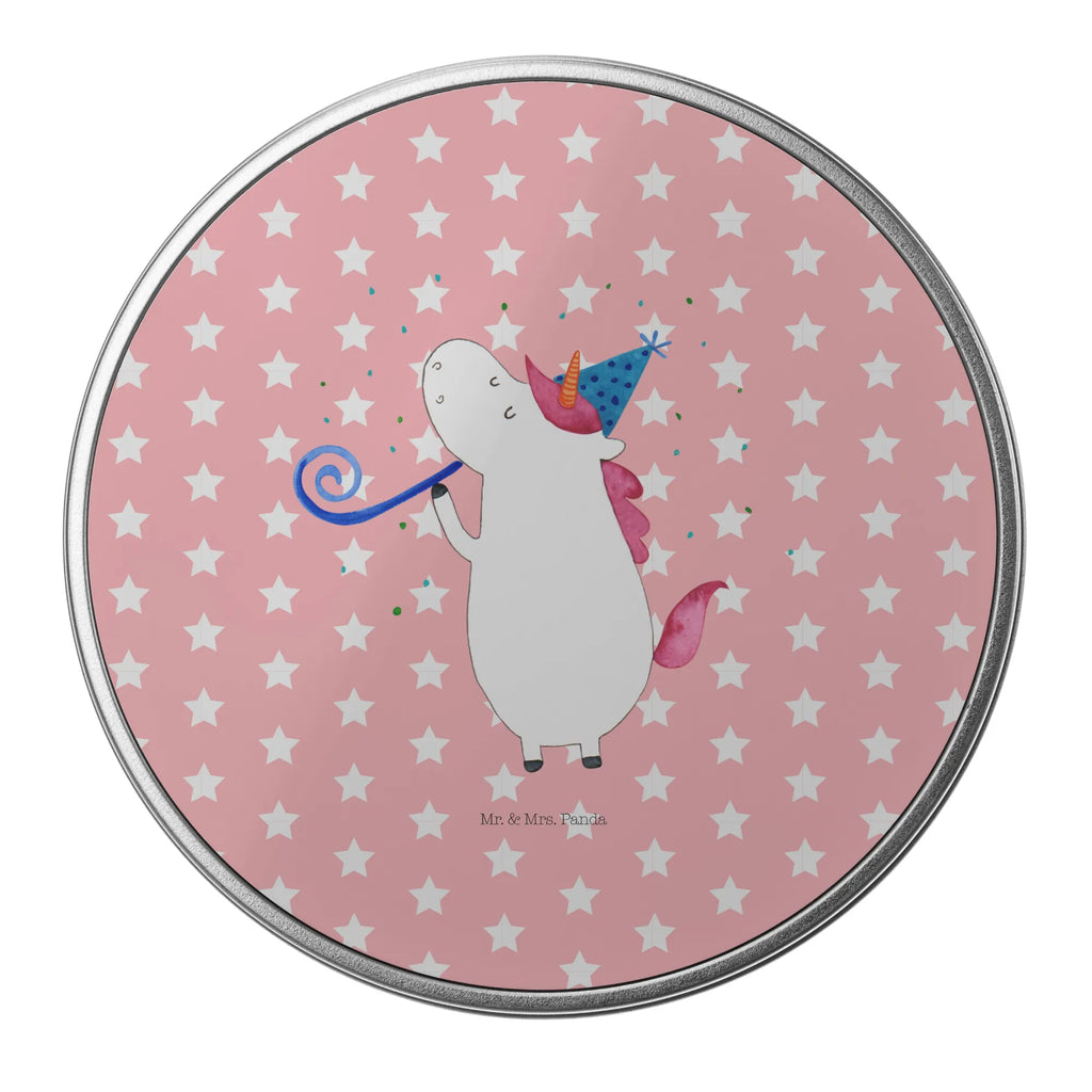 Round tin unicorn party storage tin, gift box, tin can, storage, cookie tin, tin, unicorn, unicorns, Disco, Confetti, Club, Unicorns, Celebration, Alcohol, Birthday, birthday, Birthday present, Feast, Glitter, Party