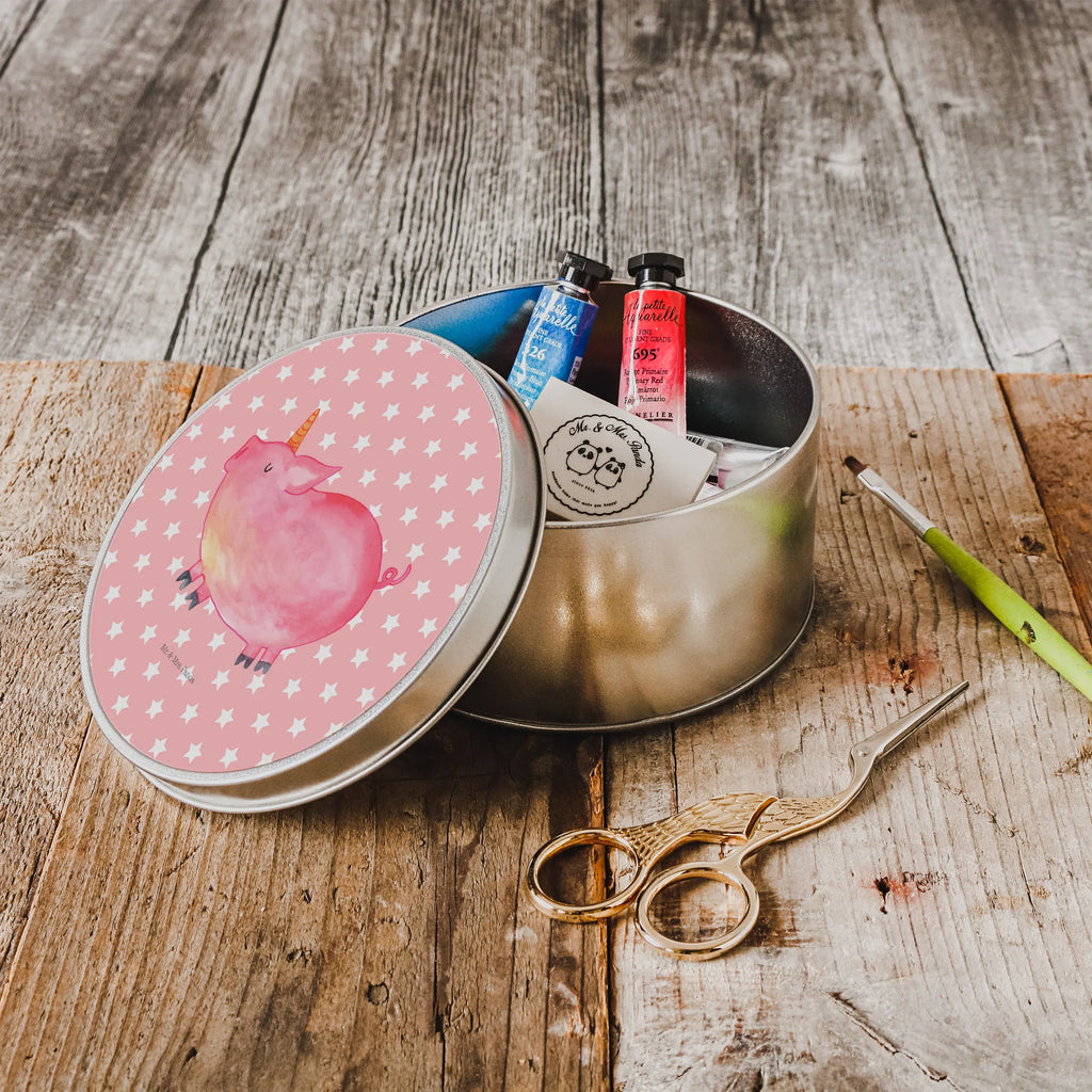 okrągła puszka z blachy jednorożec świnia Jednorożec, jednorożce, dekoracje jednorożca, jednorożec