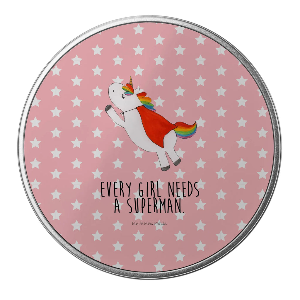 Round tin unicorn Excellent tin can, gift box, storage, storage tin, tin, cookie tin, unicorn, unicorns, Unicorn, Girlfriend present, Hero, Girlfriend gift, Superhero, Unicorns