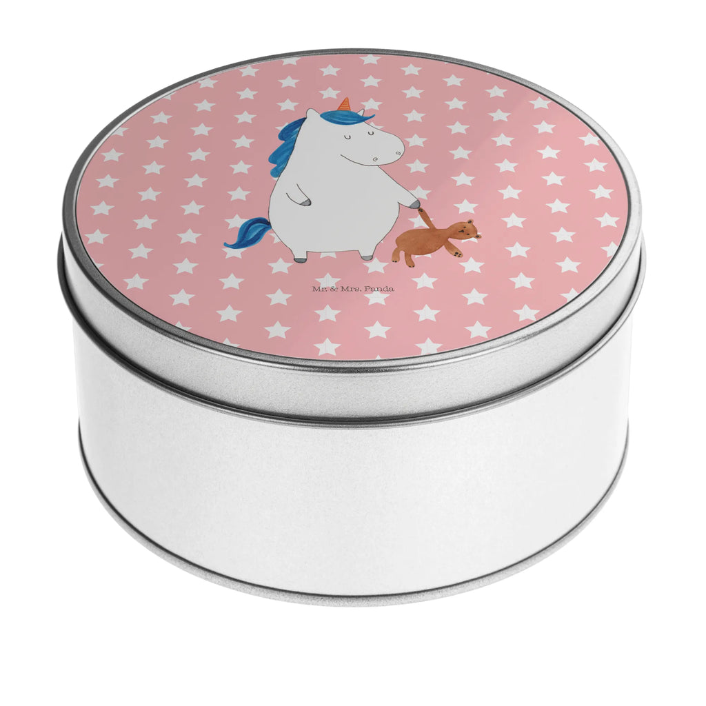 Round tin unicorn teddy cookie tin, tin can, storage, storage tin, gift box, tin, unicorn, unicorns, sweet, child present, bed, single life, girlfriend, child gift, Unicorn, dreaming, single, good night, sleep