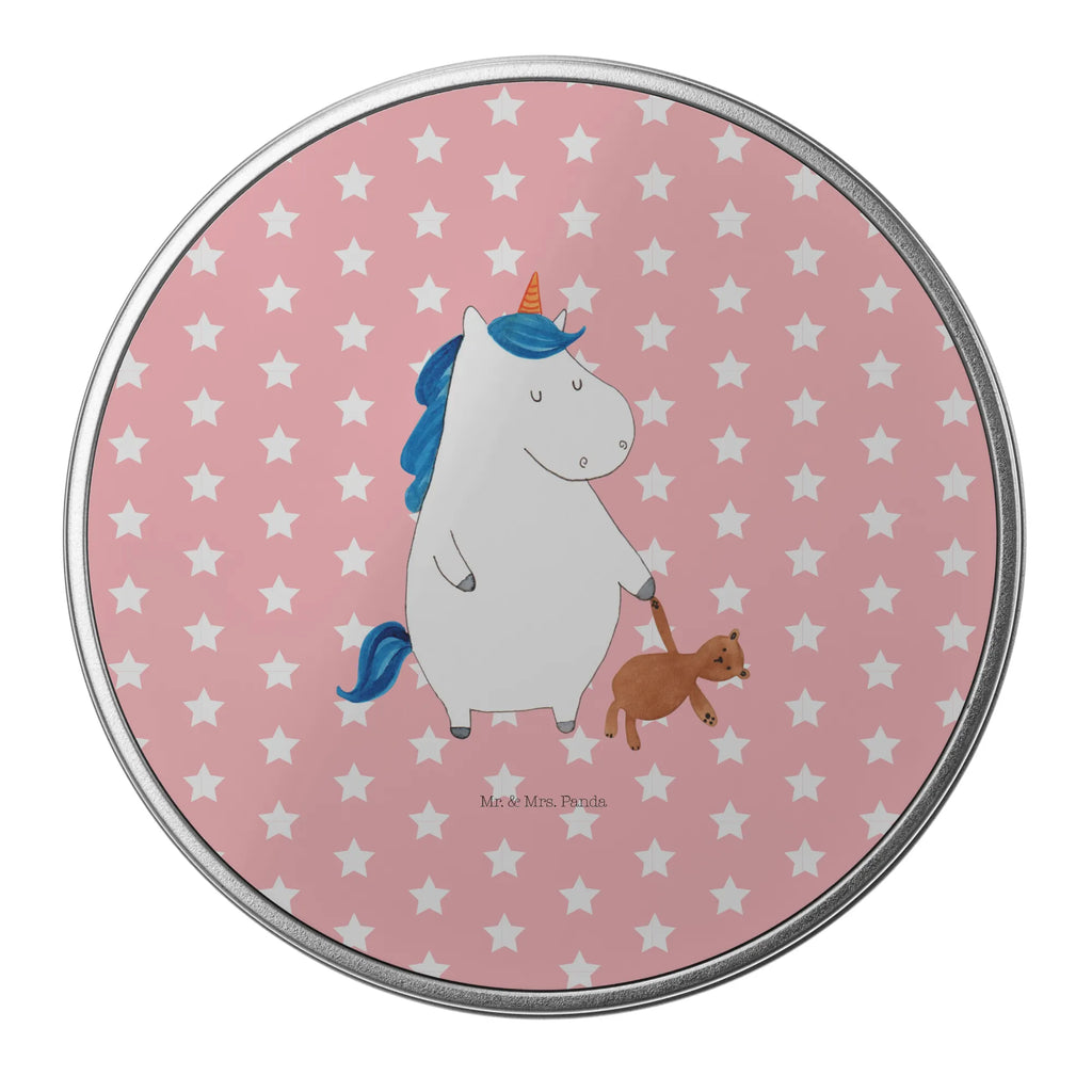 Round tin unicorn teddy cookie tin, tin can, storage, storage tin, gift box, tin, unicorn, unicorns, sweet, child present, bed, single life, girlfriend, child gift, Unicorn, dreaming, single, good night, sleep