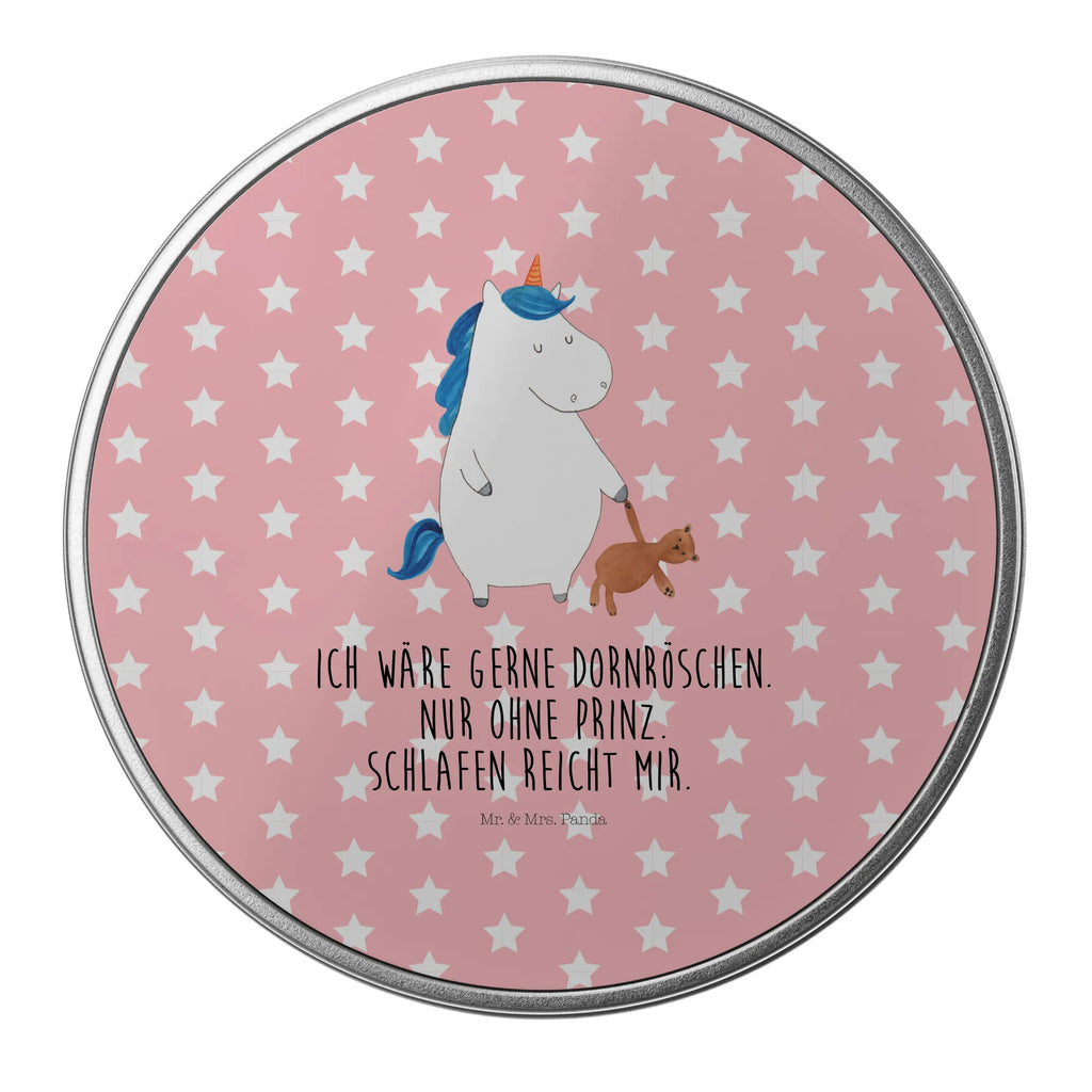 Round tin unicorn teddy cookie tin, tin can, storage, storage tin, gift box, tin, unicorn, unicorns, sweet, child present, bed, single life, girlfriend, child gift, Unicorn, dreaming, single, good night, sleep