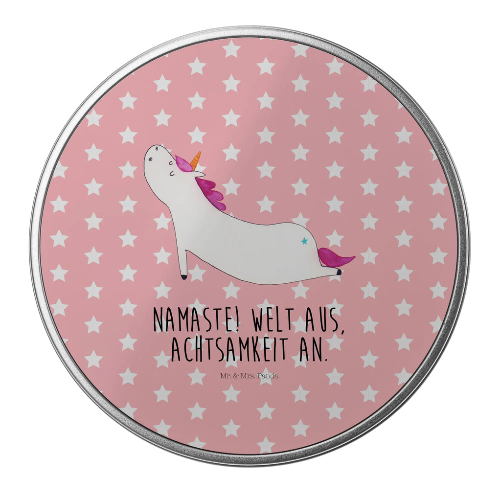Round tin unicorn yoga cookie tin, tin can, gift box, storage tin, storage, tin, unicorn, unicorns, mindfulness, Unicorn, gift, Namaste, funny, yoga, present, sports, sweet, relaxation