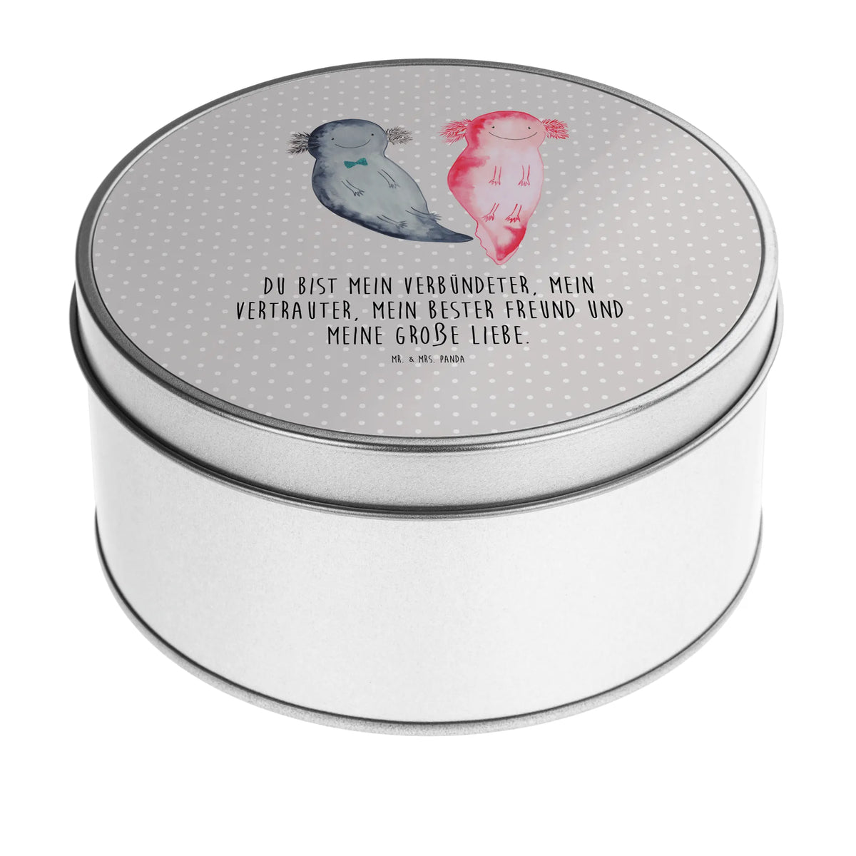 Blechdose rund Axolotl Freundin Blechdose, Blechbüchse, zuckerdosen, Geschenkdose, Metallbox, geschenkdosen, zuckerdose, Kaffeedose, runde metalldose, Aufbewahrungsdosen, metalldosen, Metalldose, Vorratsbox, runddosen, Erinnerungsbox, Aufbewahrungsdose, Aufbewahrungsbehälter, plätzchendosen, runde dosen, Runde Blechdose, Vorratsdosen, Metalldose Rund, Keksdose, schmuckdosen, runde keksdosen, runde blechdosen, bonbondose, Blechdose Rund, gebäckdose, Vorratsdose, gebäckdosen, keksdosen, Dose, Teedose, Vorratsbehälter, runde keksdose, bonbondosen, Axolotl, Molch, Lurch, Verlobter, Ehemann, Liebesbeweis, Schwanzlurch, Jahrestag, Axolot, Lurche, Freund, Große Liebe, Liebe, Valentinstag