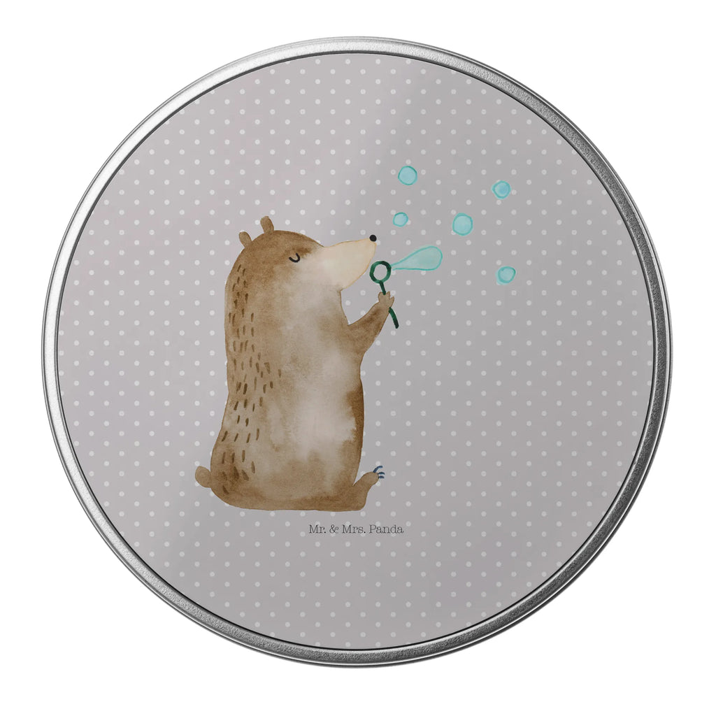 okrągła puszka z blachy niedźwiedź bańki mydlane Niedźwiedź, Miś, Pluszowy miś