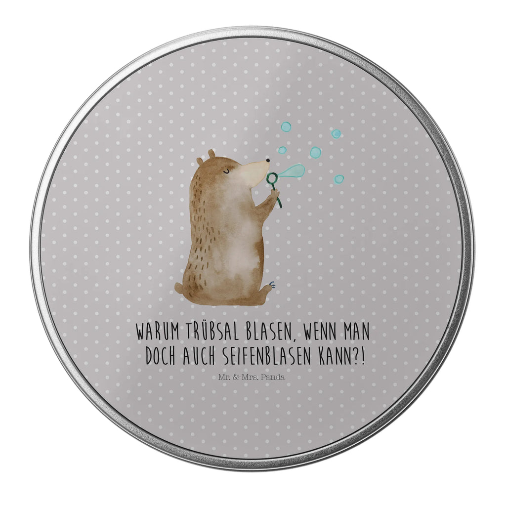 okrągła puszka z blachy niedźwiedź bańki mydlane Niedźwiedź, Miś, Pluszowy miś