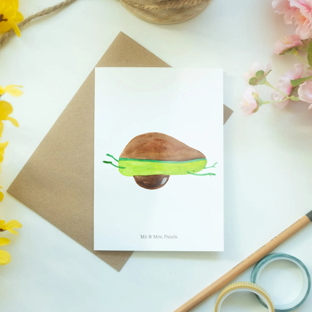 Greetings card avocado yoga Hochzeitskarte, Grußkarte, Ansichtskarten, Einladungskarte, Glückwunschkarte, Karte, Klappkarte, Geburtstagskarte, Avocado, Veggie, Vegan, Gesund, Avocado Yoga Vegan