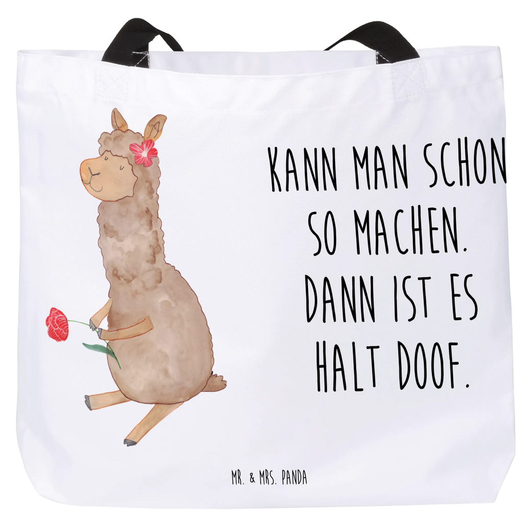 Shopper Alpaka Blume Schultasche, Beutel, Tragebeutel, Shopper, Strandtasche, Einkaufstasche, Schulbeutel, Einkaufsbeutel, Alltagstasche, Freizeittasche, Tasche, Alpaka, Lama, Alpaka Dekor, Alpaka Dekoration, Alpaka Spruch, Lamas, Alpaka Witz, Alpaka Zitat, Motiv Alpaka, Alpaka Geschenk, Blume