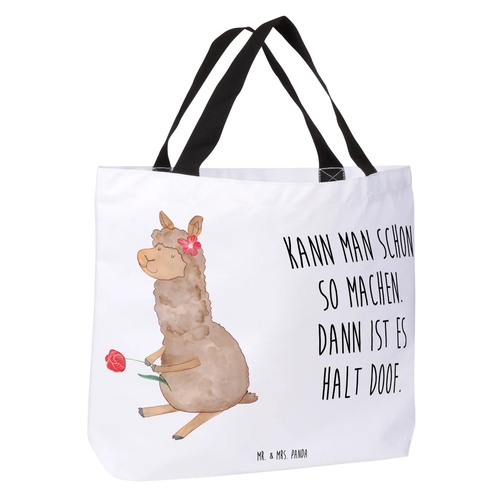 Shopper Alpaka Blume Schultasche, Beutel, Tragebeutel, Shopper, Strandtasche, Einkaufstasche, Schulbeutel, Einkaufsbeutel, Alltagstasche, Freizeittasche, Tasche, Alpaka, Lama, Alpaka Dekor, Alpaka Dekoration, Alpaka Spruch, Lamas, Alpaka Witz, Alpaka Zitat, Motiv Alpaka, Alpaka Geschenk, Blume