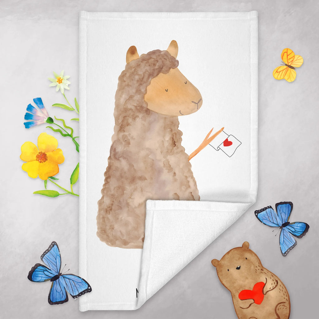 Hand towel alpaca banner baby, towels, bath towel, bathroom, Towel, children, big, alpaca, llama, pako, camel, Peru, animal, favourite animal, alpacas, Alpaca, llamas, love