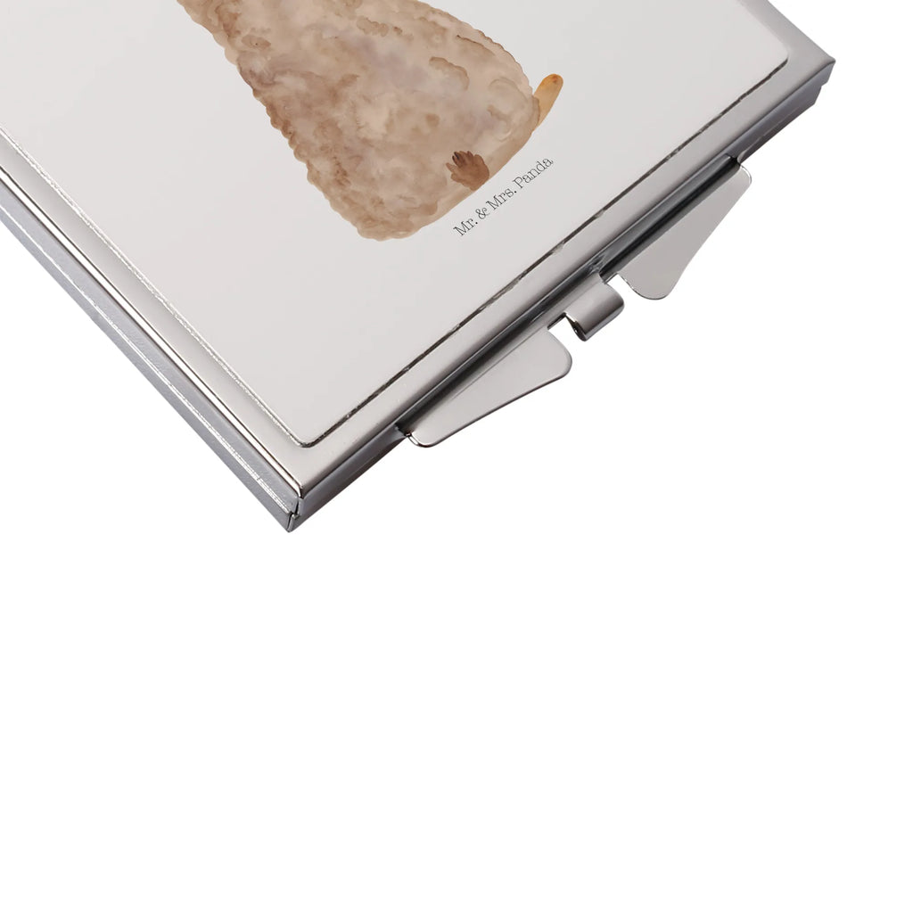 Handbag mirror alpaca banner make-up mirror, mirror, handbag, square, silver, make up, alpaca, llama, pako, camel, Peru, animal, favourite animal, Alpaca, alpacas, love, llamas