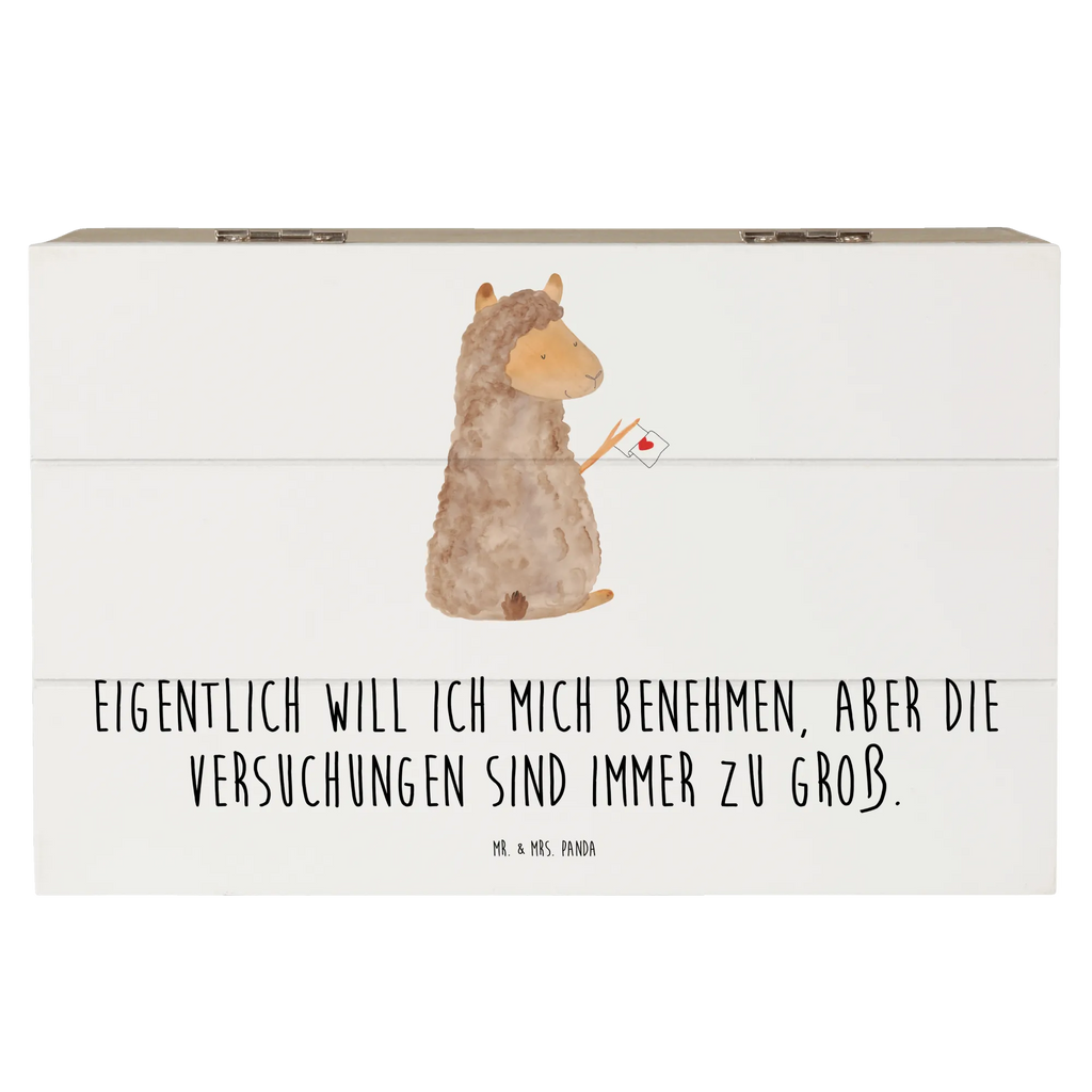 Holzkiste Alpaka Fahne Aufbewahrungsbox, Kiste, Erinnerungskiste, XXL, Dekokiste, Geschenkdose, Schatzkiste, Schatulle, Holzkiste, Truhe, Geschenkbox, Erinnerungsbox, Alpaka, Lama, Alpakas, Liebe, Lamas