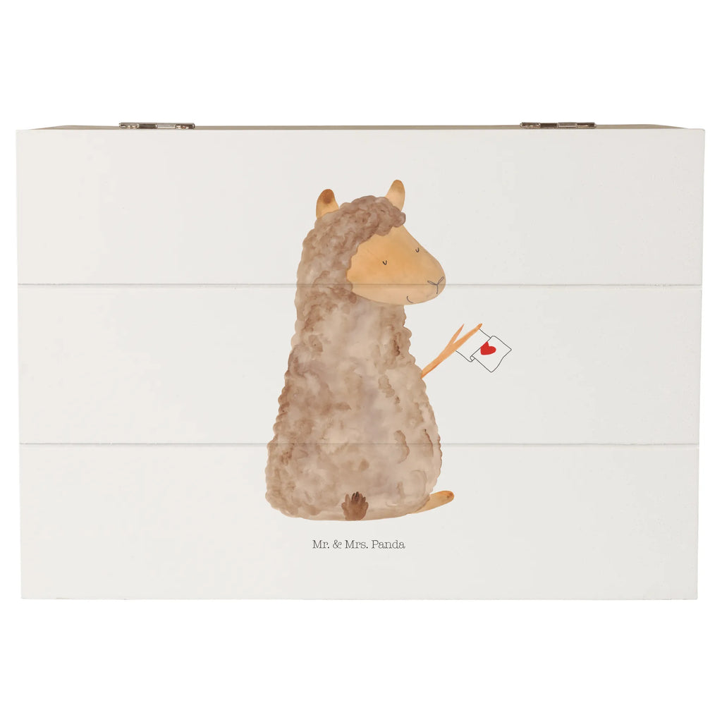 Holzkiste Alpaka Fahne Aufbewahrungsbox, Kiste, Erinnerungskiste, XXL, Dekokiste, Geschenkdose, Schatzkiste, Schatulle, Holzkiste, Truhe, Geschenkbox, Erinnerungsbox, Alpaka, Lama, Alpakas, Liebe, Lamas