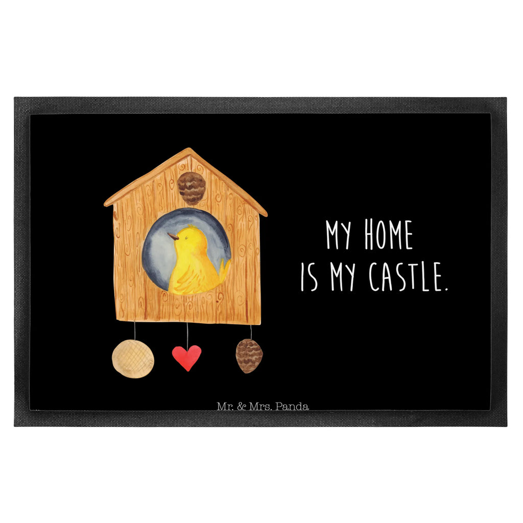 Doormat Bird House small animals, cute, funny, cute animal motives, hand drawn, small world, funny sayings, good mood, happy, gifts, gift ideas, special gifts, animal lover, card, Bird, home sweet home, home, castle, birds, our house, nest, birdhouse, house, family, apartment, favorite place