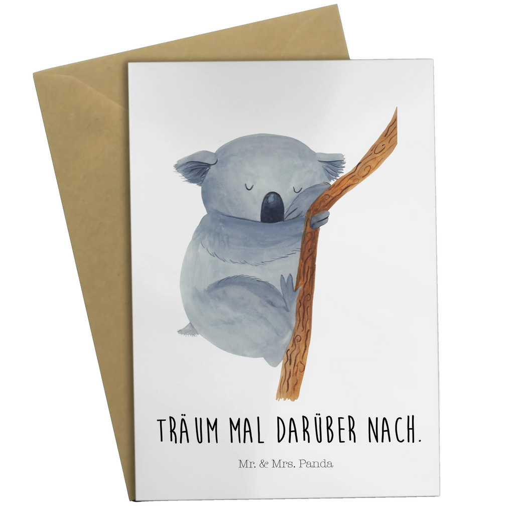 Greetings card koala dankeskarten, Motivkarte, Glückwunschkarte, Grußkarte, glückwunschkarten, firmungskarte, Beileidskarte, babykarte, Grußkarten, osterkarten, weihnachtskarten, genesungskarte, hochzeitskarten, jubiläumskarte, Klappkarte, spruchkarte, vatertagskarte, valentinstagskarte, osterkarte, kommunionskarte, neujahrskarte, abiturkarte, einladungskarten, Gute Laune, Tiermotive, Tiere, Lustige Sprüche, schlafen, Traum, Schlafzimmer, Koala, Bär, Träumen, Koalabär, Traumland