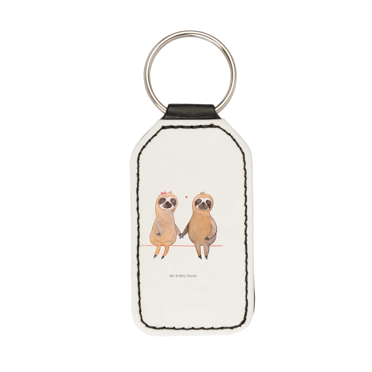 Rectangular key ring sloth pair pendant, keychain, lucky charm, bag pendant, key ring, Sloth, sloth, trend animal, sloth love, love, lovers, favourite animal, together, lazy, in love, relax, engaged, sloth couple