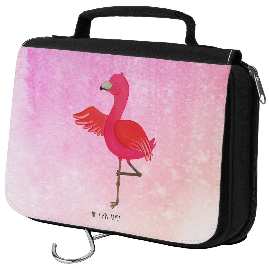 Kosmetyczka Flamingo joga Waschbeutel, Waschtasche, Schminktasche, Kulturtasche, hygienebeutel, Kulturbeutel, Kulturbeutel Waschbar, beautycase, hygienetasche, Schminkbeutel, Kosmetiktasche, Reisebeutel, Toilettentasche, Necessaire, badtasche, Flamingo, Aufregen, Achtsamkeit, Namaste, Yoga-Übung, Entspannung, Tiefenentspannung, Vogel, Yoga, Ärger