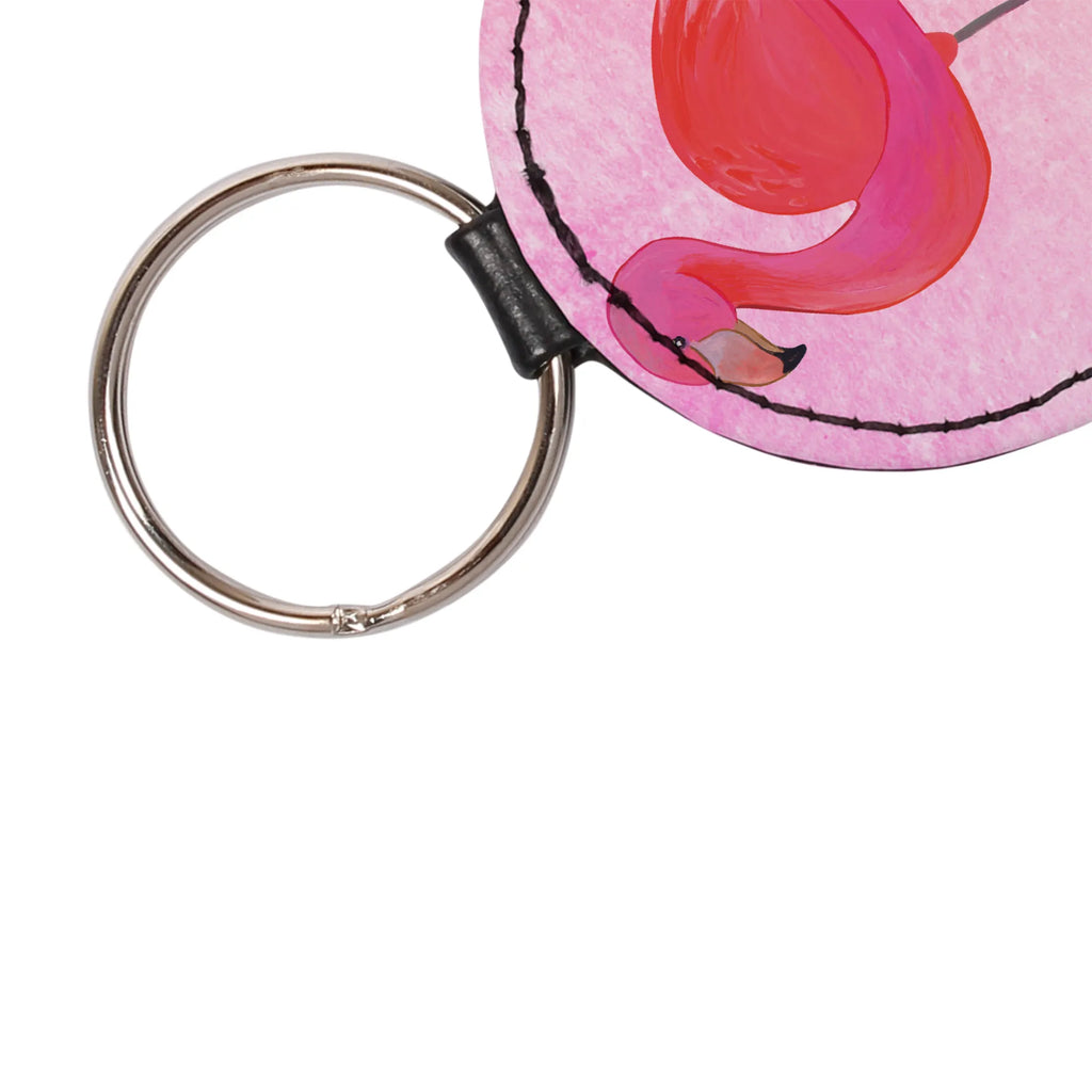 Round key ring flamingo Classic Schlüsselanhänger, mini schlüsselanhänger, schlüsselbund anhänger, Schlüsselaccessoire, Taschenanhänger, Flamingo, Ich, Selbstliebe, für Mich, Außenseiter, Freundinnen, Freundin, Spruch, Geschwister, Tochter, Sohn, Stolz, Einzigartig
