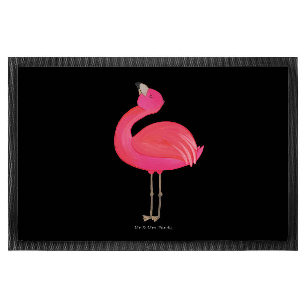 Fußmatte Flamingo stolz Türvorleger, Schmutzmatte, Fußabtreter, Matte, Schmutzfänger, Fußabstreifer, Schmutzfangmatte, Türmatte, Motivfußmatte, Haustürmatte, Vorleger, Flamingo, stolz, Freude, Selbstliebe, Selbstakzeptanz, Freundin, beste Freundin, Tochter, Mama, Schwester