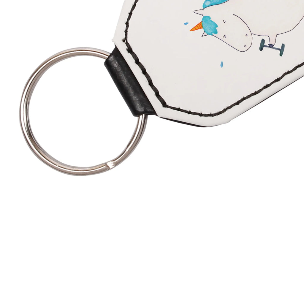 Rectangular key ring unicorn fitness pendant, keychain, bag pendant, lucky charm, key ring, unicorn, unicorns, Fitness, Unicorns, Gym, model, Dieting, Sixpack, Unicorn, Fitnessstudio, English, Diet, Sports