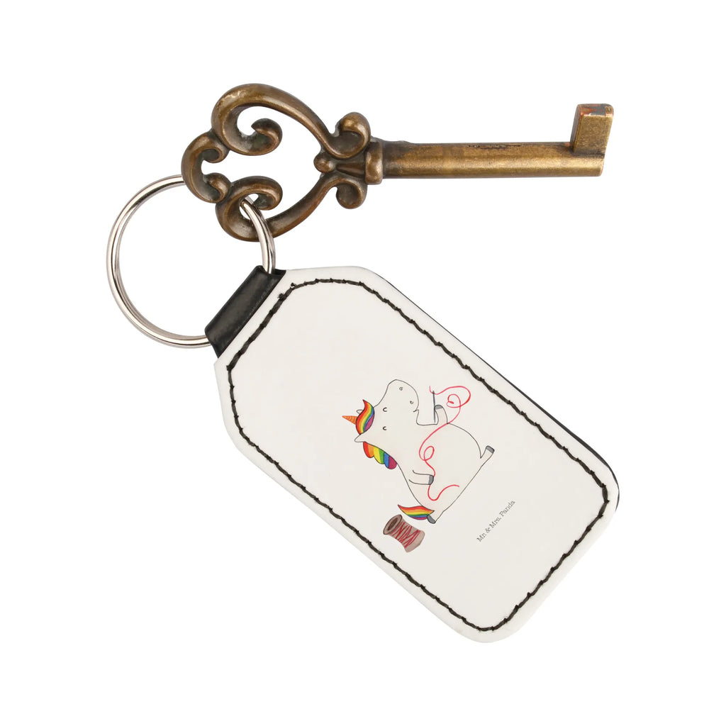 Rectangular key ring unicorn seamstress pendant, lucky charm, bag pendant, key ring, keychain, unicorn, unicorns, girlfriend, tinkering, seamstress present, crochet, girl, sew, knitting, seamstress gift, sewing room