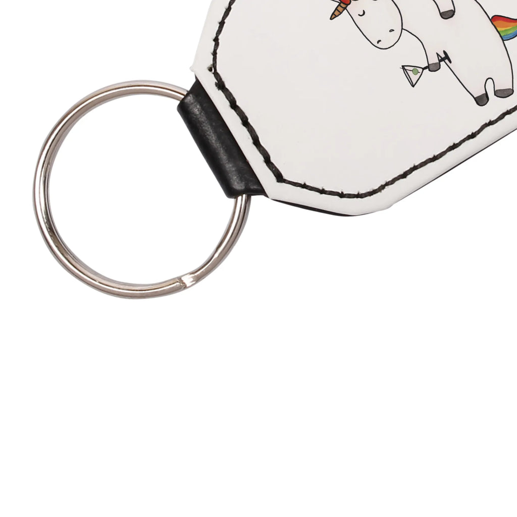 Rectangular key ring unicorn cocktail keychain, lucky charm, key ring, bag pendant, pendant, unicorn, unicorns, girlfriend present, girlfriend gift, party, champagne, celebrating, rum, birthday, caipirinha, fun