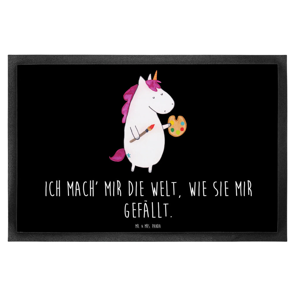 Doormat unicorn Artist Gummi-Fußmatte, hausmatte, Sauberlaufmatte, Schmutzmatte, Schmutzfänger, matte haustür, Eingangsteppich, Gummimatte, teppichmatte, Bodenvorleger, fußmatte, abstreifer, Haustürmatte, Abtreter, Schmutzfangmatte, Schmutzfangteppich, Eingangsmatte, Fussmatte, flurmatte, Türmatte, Outdoor-Matte, Schuhabstreifer, bodenmatte, Fußabtreter, Vorleger, außenmatte, Türvorleger, Fußabstreifer, Abtretmatte, Einhorn Deko, Unicorn, Einhorn, Einhörner, Zeichnen, Welt, Artist, Maler, Stift, Malen, Englisch, Geschenk, Farbe, Künstler, Pinsel