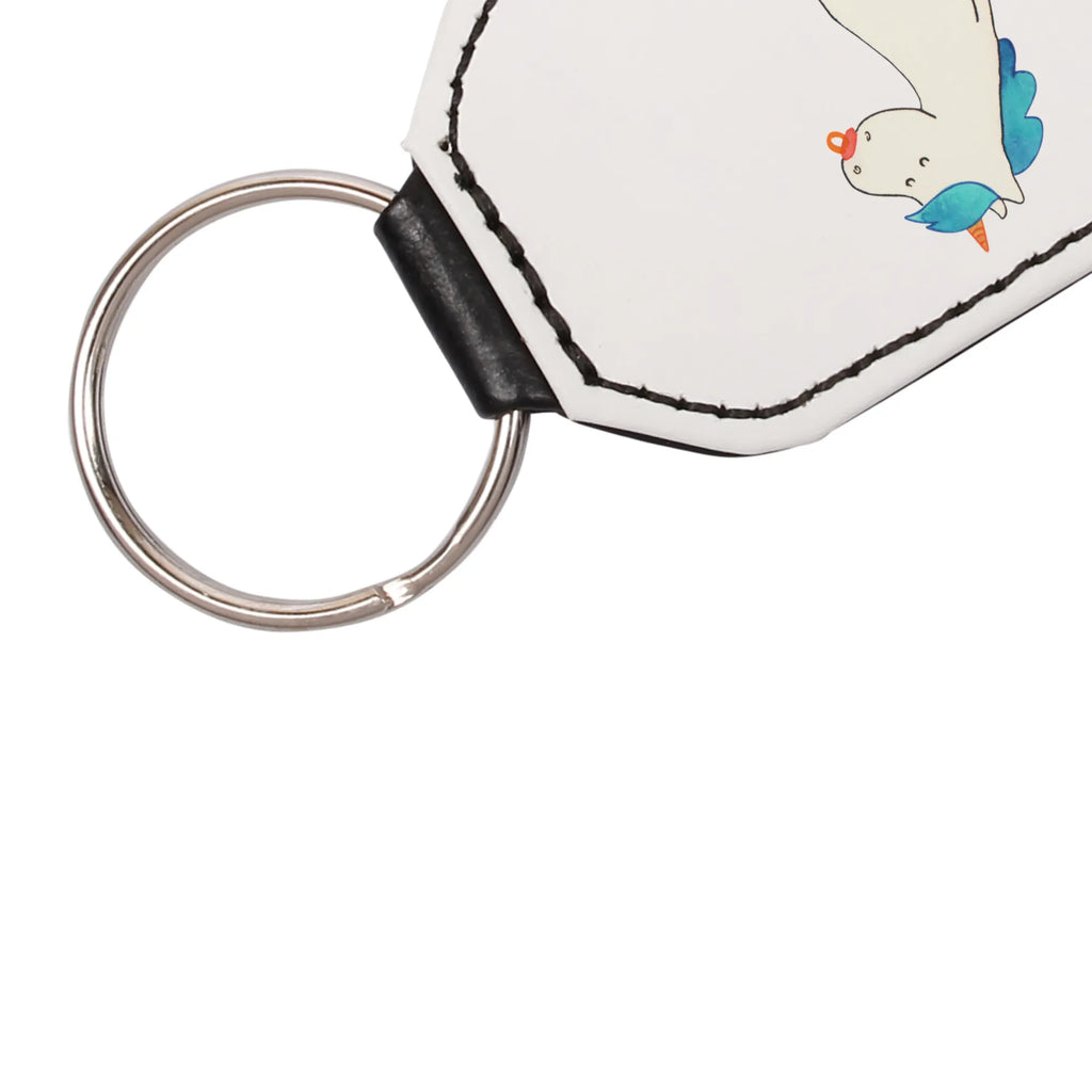 Rectangular key ring unicorn dummy keychain, pendant, lucky charm, bag pendant, key ring, unicorn, unicorns, birth present, birth gift, toddler, pacifier, mama, baby, gift birth, mother, infant, Unicorn