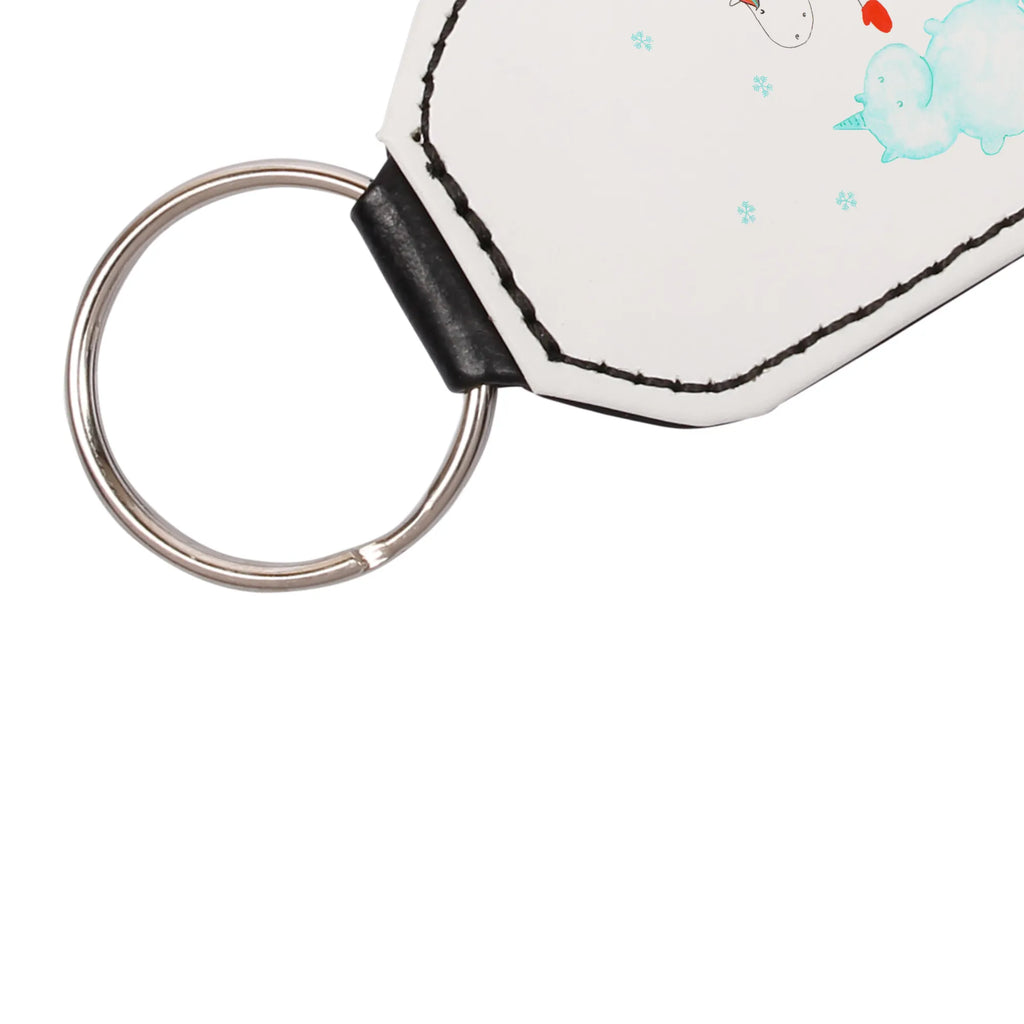 Rectangular key ring unicorn snowman key ring, bag pendant, pendant, keychain, lucky charm, unicorn, unicorns, winter gift, Gloves, Unicorn, present, Cold, Winter, Snowman, Christmas Motif, X-Mas, Cake, Snow, Cap, Christmas