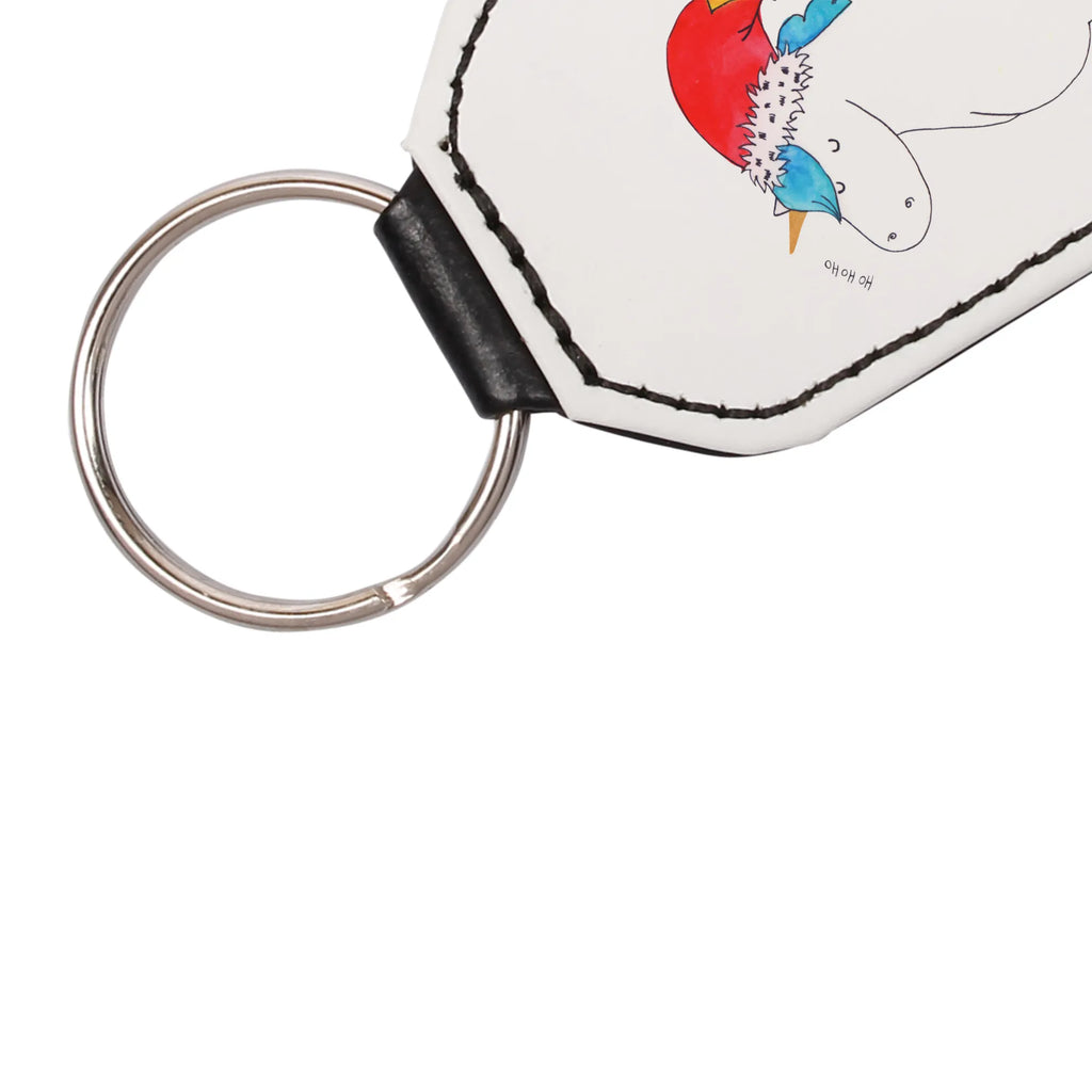 Rectangular key ring unicorn Santa Claus pendant, lucky charm, bag pendant, key ring, keychain, unicorn, unicorns, fairy dust, Gin, wish list, santa claus, christmas, christmas present, santa, chocolate, gift