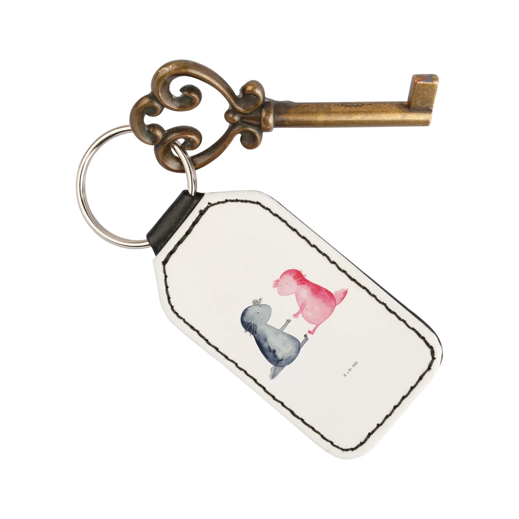 Rectangular key ring axolotl Love keychain, pendant, lucky charm, bag pendant, key ring, Axolotl, Axelotl, marine animals, Mexican walking fish, salamander, great love, fiancé, anniversary, valentine's day, amphibian, love, tail, axolotl, friend, husband, proof of love, axolot