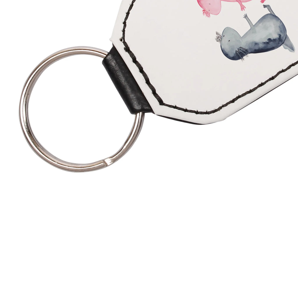 Rectangular key ring axolotl Love keychain, pendant, lucky charm, bag pendant, key ring, Axolotl, Axelotl, marine animals, Mexican walking fish, salamander, great love, fiancé, anniversary, valentine's day, amphibian, love, tail, axolotl, friend, husband, proof of love, axolot