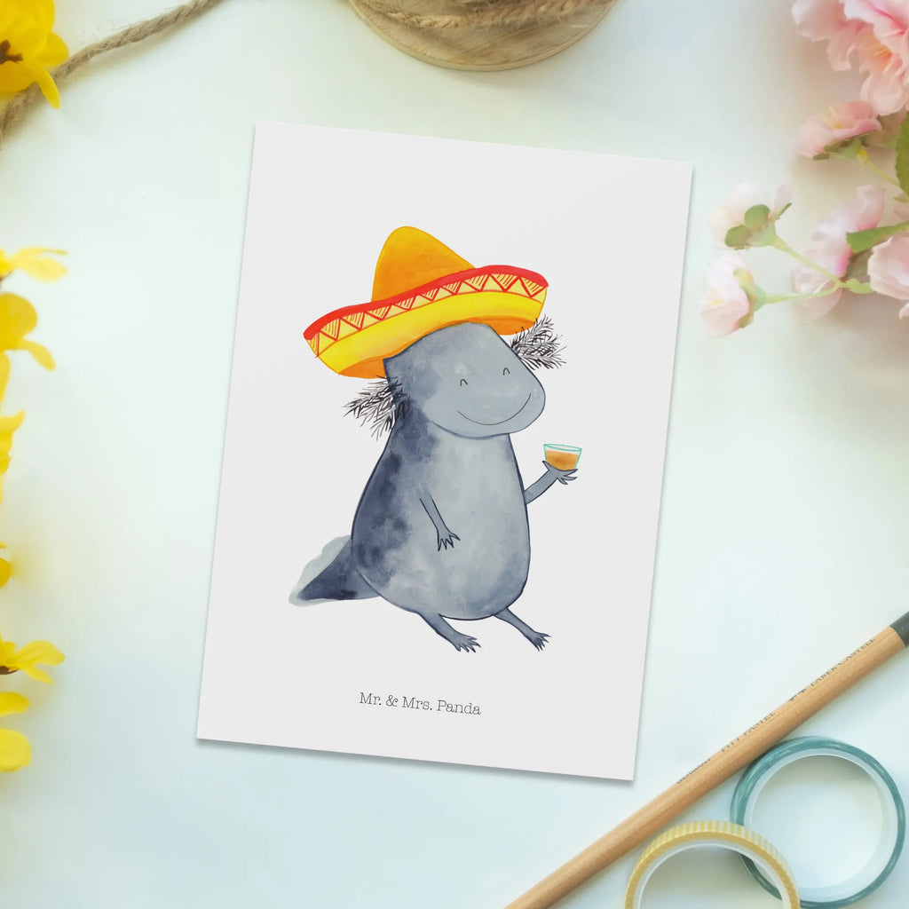 Postcard axolotl tequila Ansichtskarten, Karte, Geburtstagskarte, Grußkarte, Einladungskarte, Einladung Geburtstag, Dankeskarte, Geschenkkarte, Einladungskarten Geburtstag, Einladung, Postkarte, Ansichtskarte, Axolotl, Molch, Lurche, Mexico, Spruch, Sombrero, Schwanzlurch, Axolot, Lurch, Mexiko, Feuerdrache, Zitrone, Tequila, Motivation, Feuersalamander