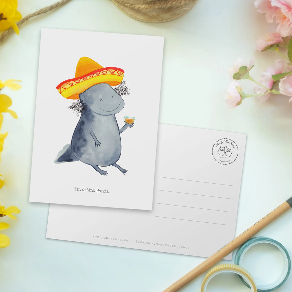 Postcard axolotl tequila Ansichtskarten, Karte, Geburtstagskarte, Grußkarte, Einladungskarte, Einladung Geburtstag, Dankeskarte, Geschenkkarte, Einladungskarten Geburtstag, Einladung, Postkarte, Ansichtskarte, Axolotl, Molch, Lurche, Mexico, Spruch, Sombrero, Schwanzlurch, Axolot, Lurch, Mexiko, Feuerdrache, Zitrone, Tequila, Motivation, Feuersalamander