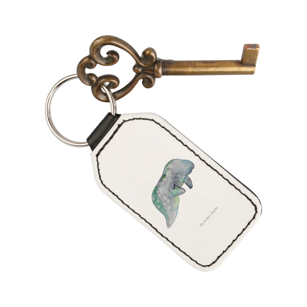 Rectangular key ring manatee Relax pendant, key ring, keychain, bag pendant, lucky charm, Seafood, aquatic animals, ocean, sea, fish, shells, corals, reef, whale, narwhal, sea urchin, lobster, platypus, turtle, manatee, crocodile, orca, shrimp, gifts for seafood lovers, water world, underwater animals, underwater world, vacation, deep sea, seafood fans, gift ideas, seafood decoration, seafood posters, losing weight, food, diet, manatees, sweets, sugar, diet mania
