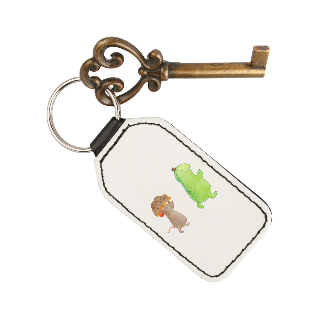 Rectangular key ring tortoise Mouse pendant, keychain, lucky charm, key ring, bag pendant, turtle, tortoise, reptile, ancient creature, cute, sweet, gift, gift ideas, birthday gift, illustrated, funny, turtle gift items, funny turtle gifts, pet turtles, mom, best friend, sister or daughter, turtle lover, mouse, best friends, girlfriends, friends