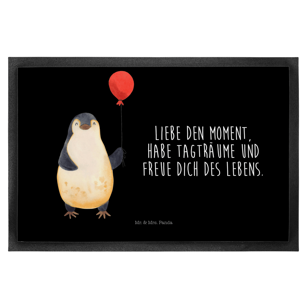 Fußmatte Pinguin Luftballon Türvorleger, Schmutzmatte, Fußabtreter, Matte, Schmutzfänger, Fußabstreifer, Schmutzfangmatte, Türmatte, Motivfußmatte, Haustürmatte, Vorleger, Pinguin, Pinguine, Luftballon, Tagträume, Lebenslust, Geschenk Freundin, Geschenkidee, beste Freundin, Motivation, Neustart, neues Leben, Liebe, Glück