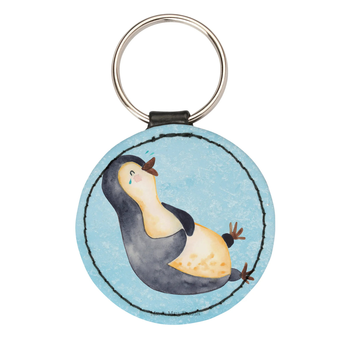 Okrągły brelok pingwin Śmiech Pinguin